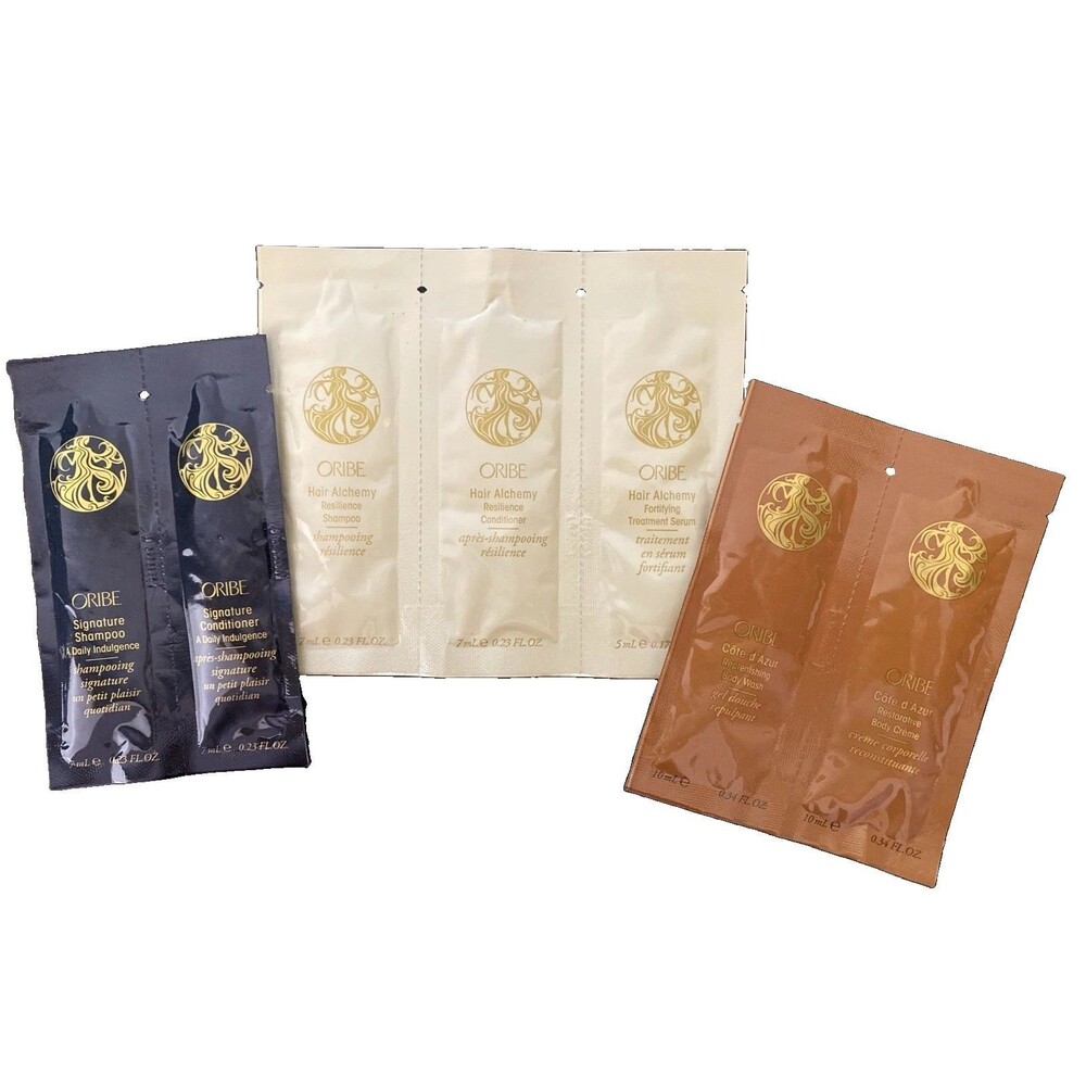 Oribe Hair & Body Sample Set - Signature, Alchemy, Body Wash + Crème NEW